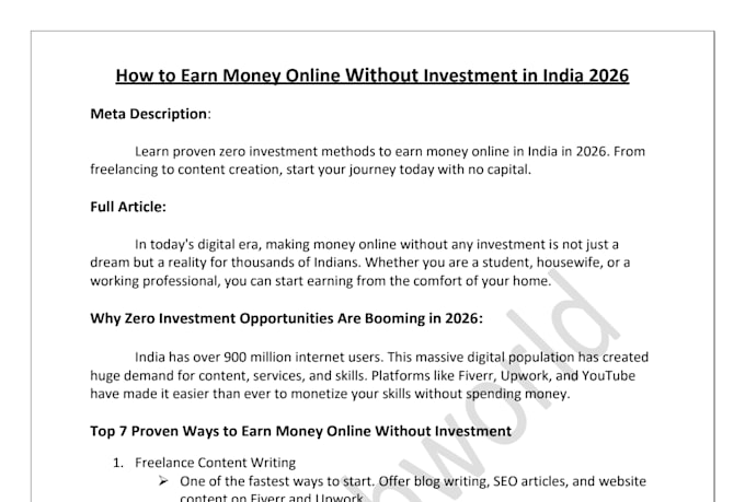 provide high quality content writing and digital services